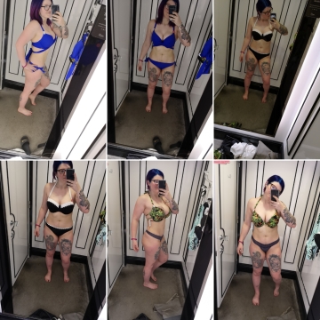 Pictures of Pride performance gym owner and british weightlifting instructor trying boux avenue bikinis on with her beach ready bikini body